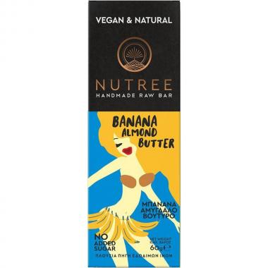 NUTREE Banana-Almond Raw Energy Bar, 60 g 