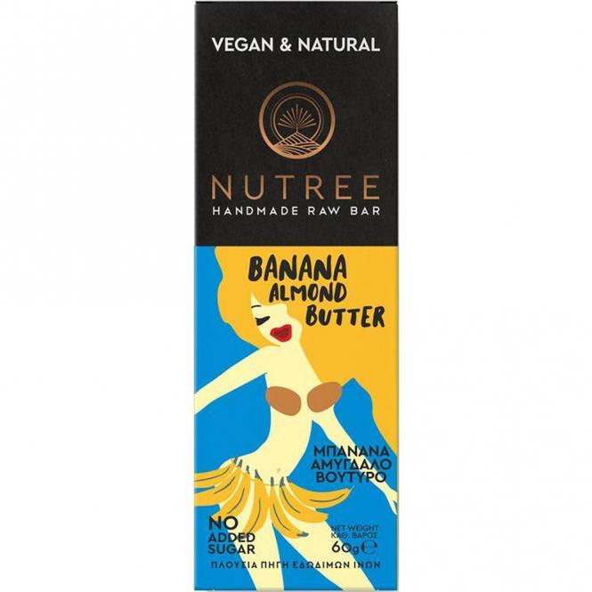 NUTREE Banana-Almond Raw Energy Bar, 60 g 